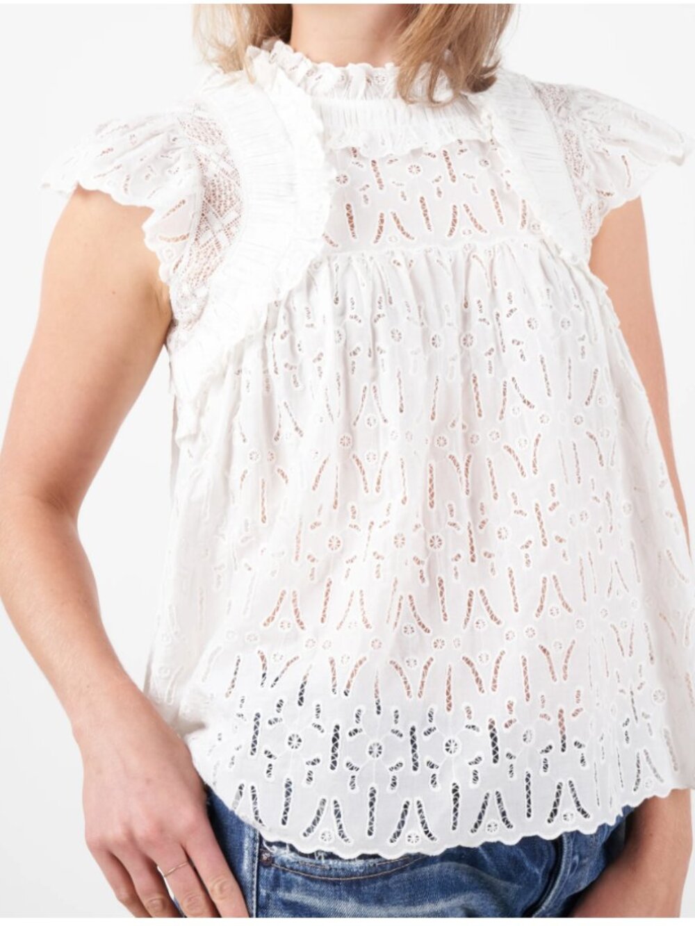 Sea New York Ingrid Top White Size S